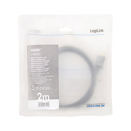 LogiLink Cable HDMI 2.0 M/M 2.0m 4K/60Hz