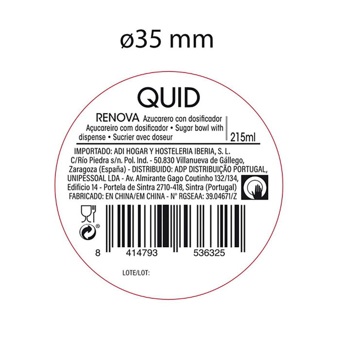Azucarero Vidrio Renova Quid 21,Cl