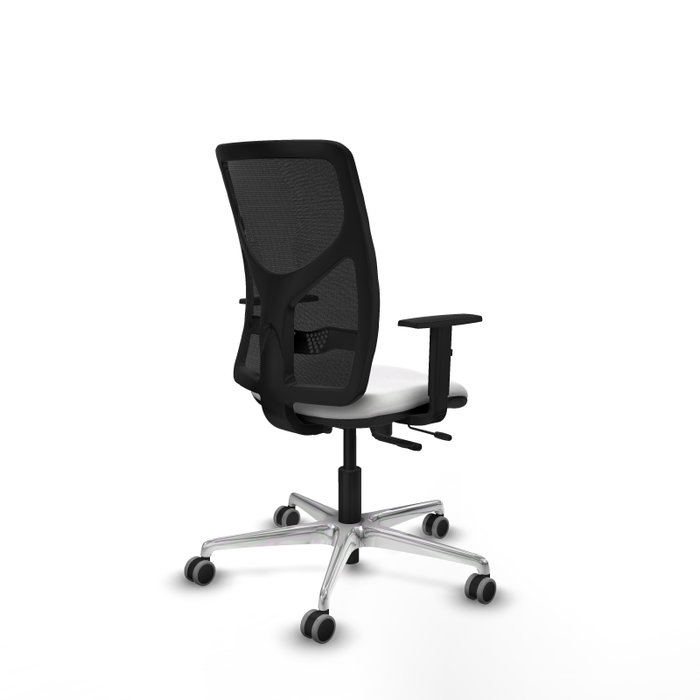 PIQUERAS Y CRESPO Silla de oficina Motilla con mecanismo Sincro/Traslack, Blanco y Negro
