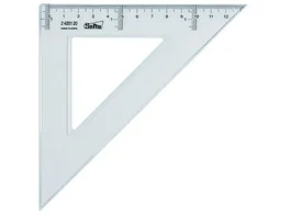 Escuadra transparente 20 cm
