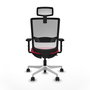 PIQUERAS Y CRESPO Silla de oficina Haches con mecanismo Sincro/Traslack Rojo y Blanco