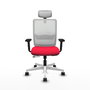 PIQUERAS Y CRESPO Silla de oficina Haches con mecanismo Sincro/Traslack Rojo y Blanco