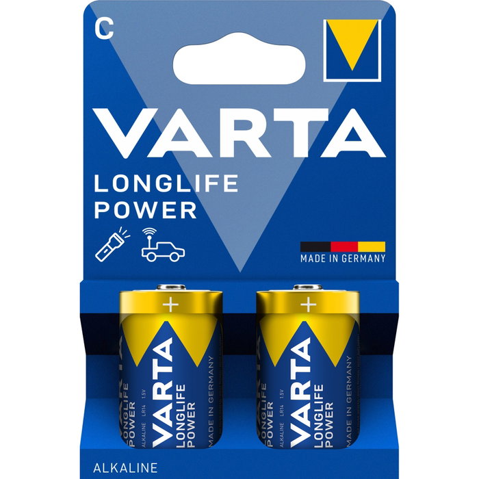 Varta Pila alcalina Longlife Power C - LR14 (Blister 2 unid.) Varta Pila alcalina Longlife Power C - LR14 (Blister 2 unid.)