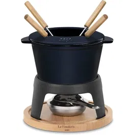 La Fonderie Olla para Fondue de Hierro Fundido Esmaltado Mont d'Arbois 1.2 L Azul para 4 Personas Ref. AABWC52710