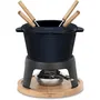 La Fonderie Olla para Fondue de Hierro Fundido Esmaltado Mont d'Arbois 1.2 L Azul para 4 Personas Ref. AABWC52710