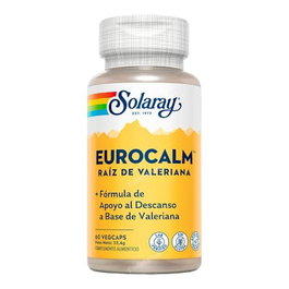SOLARAY Eurocalm 60 Cápsulas para un Descanso Normal, Fórmula Herbal Vegana
