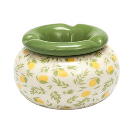Home Deco Factory Cenicero Agua Colección Bain De Soleil Motivo Limones Diámetro 10 cm Altura 6.5 cm