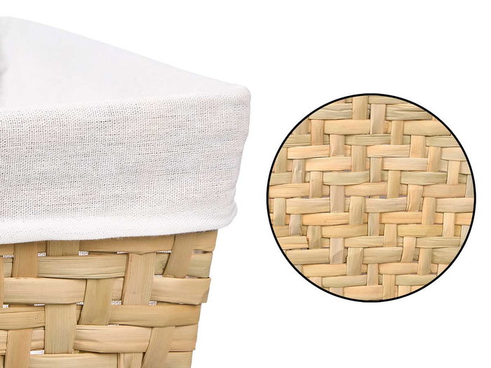 KIPIT Cesta Rectangular 52x38cm Madera-Blanco KIPIT Cesta Rectangular 52x38cm Madera-Blanco