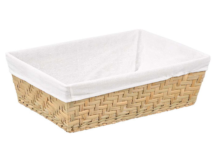KIPIT Cesta Rectangular 52x38cm Madera-Blanco KIPIT Cesta Rectangular 52x38cm Madera-Blanco