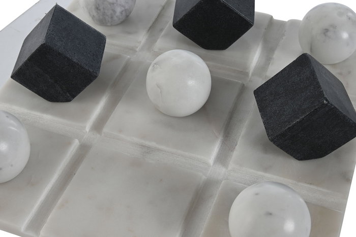 DKD Home Decor Juego Moderno Blanco Negro 30 x 1.5 x 30 cm DKD Home Decor Juego Moderno Blanco Negro 30 x 1.5 x 30 cm