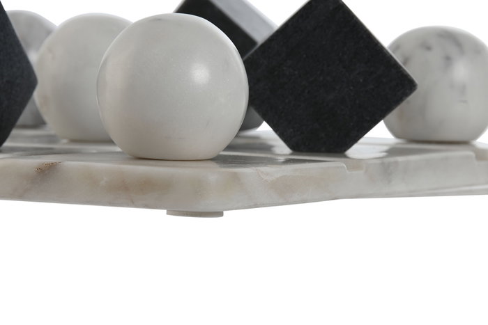 DKD Home Decor Juego Moderno Blanco Negro 30 x 1.5 x 30 cm DKD Home Decor Juego Moderno Blanco Negro 30 x 1.5 x 30 cm