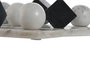 DKD Home Decor Juego Moderno Blanco Negro 30 x 1.5 x 30 cm