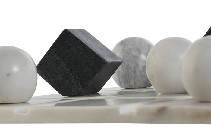 DKD Home Decor Juego Moderno Blanco Negro 30 x 1.5 x 30 cm DKD Home Decor Juego Moderno Blanco Negro 30 x 1.5 x 30 cm