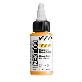 Golden High Flow Acrílico Fluorescente Naranja-Amarillo 30 ml