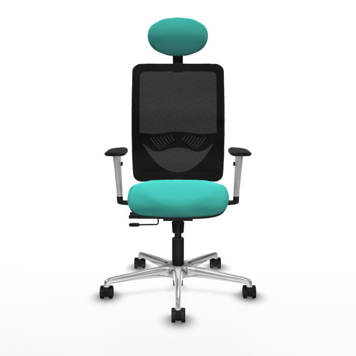 PIQUERAS Y CRESPO Silla de oficina Zulema con mecanismo Sincro/Traslack Turquesa