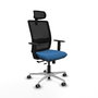 PIQUERAS Y CRESPO Silla de oficina Haches Azul claro y Negro