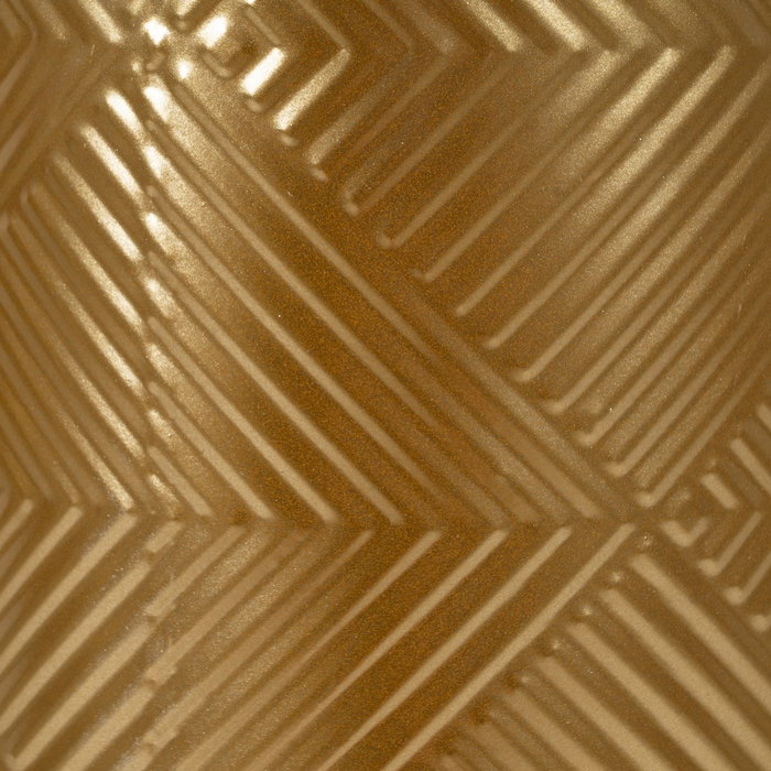 S/2 Maceteros Dorado Metal Decoración 28 X 24 X 71,50 cm