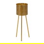 S/2 Maceteros Dorado Metal Decoración 28 X 24 X 71,50 cm