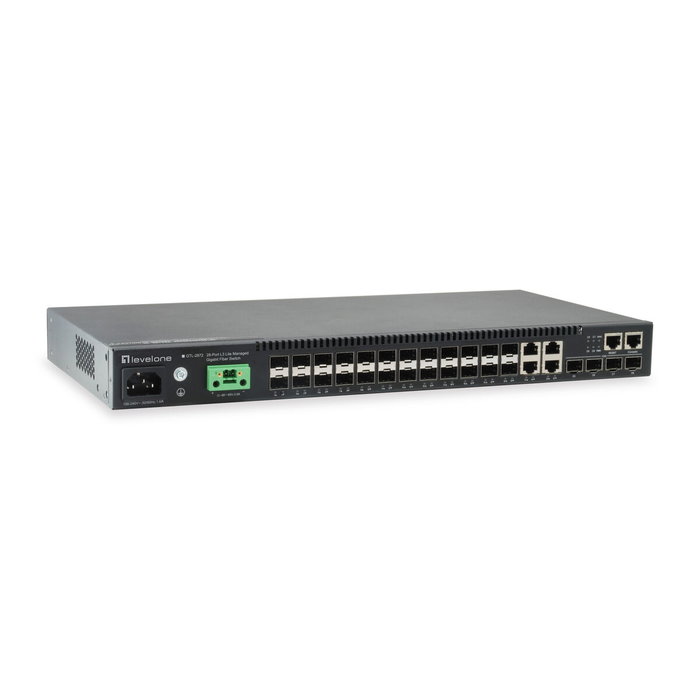 Level One GTL-2872 KILBY Switch de red L3 de 28 puertos con SFP y SFP+