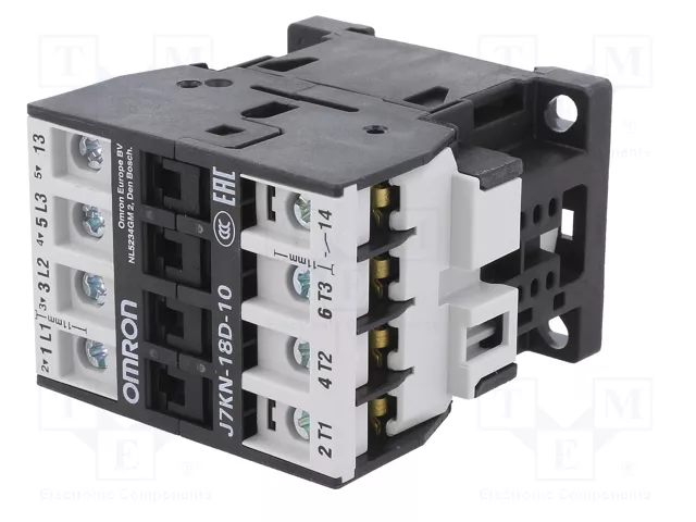 OMRON J7KN Contactor 3-polar 18A 24VAC NO