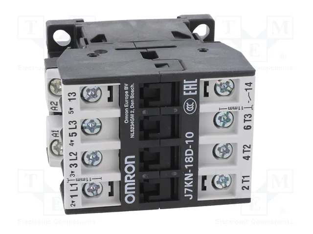 OMRON J7KN Contactor 3-polar 18A 24VAC NO