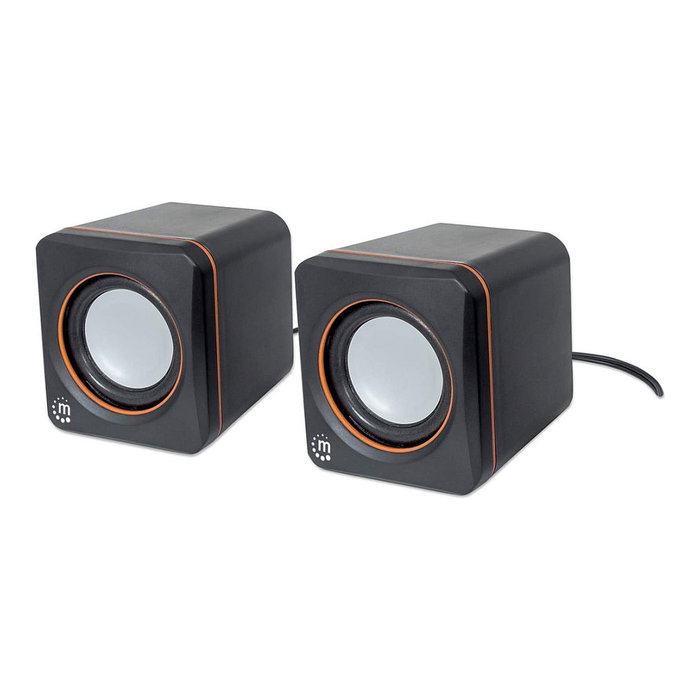 MANHATTAN 2600 Altavoces 2.0 Canales, 6W, Sonido Estéreo Compacto, Color Negro, para PC, Conexión Alámbrica MANHATTAN 2600 Altavoces 2.0 Canales, 6W, Sonido Estéreo Compacto, Color Negro, para PC, Conexión Alámbrica