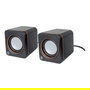 MANHATTAN 2600 Altavoces 2.0 Canales, 6W, Sonido Estéreo Compacto, Color Negro, para PC, Conexión Alámbrica