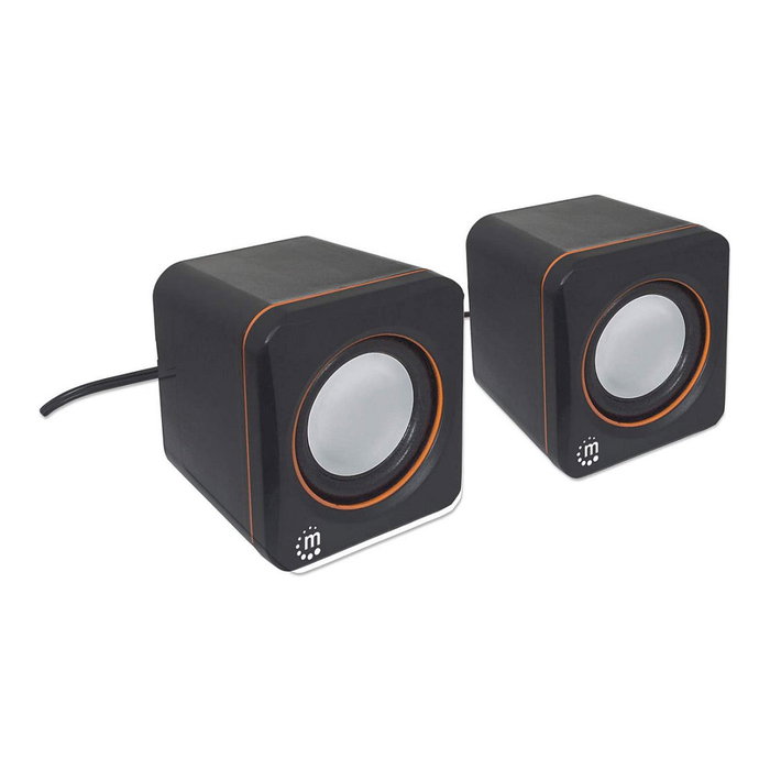 MANHATTAN 2600 Altavoces 2.0 Canales, 6W, Sonido Estéreo Compacto, Color Negro, para PC, Conexión Alámbrica MANHATTAN 2600 Altavoces 2.0 Canales, 6W, Sonido Estéreo Compacto, Color Negro, para PC, Conexión Alámbrica