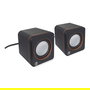 MANHATTAN 2600 Altavoces 2.0 Canales, 6W, Sonido Estéreo Compacto, Color Negro, para PC, Conexión Alámbrica