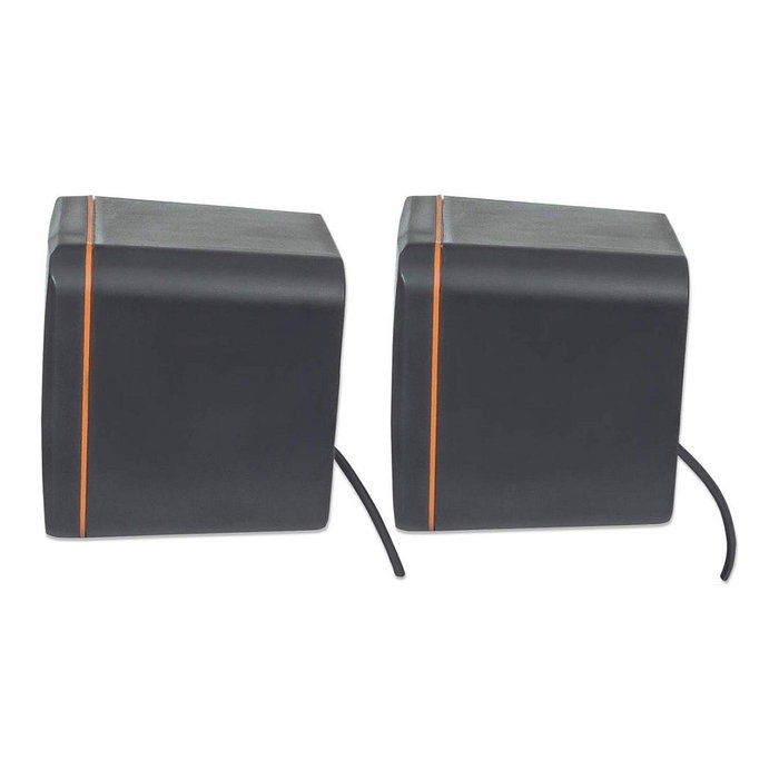 MANHATTAN 2600 Altavoces 2.0 Canales, 6W, Sonido Estéreo Compacto, Color Negro, para PC, Conexión Alámbrica MANHATTAN 2600 Altavoces 2.0 Canales, 6W, Sonido Estéreo Compacto, Color Negro, para PC, Conexión Alámbrica
