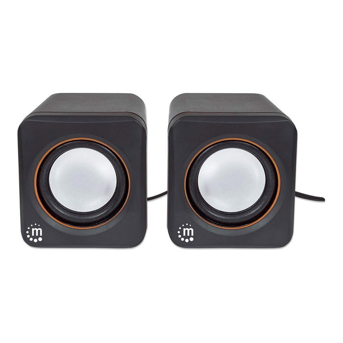 MANHATTAN 2600 Altavoces 2.0 Canales, 6W, Sonido Estéreo Compacto, Color Negro, para PC, Conexión Alámbrica MANHATTAN 2600 Altavoces 2.0 Canales, 6W, Sonido Estéreo Compacto, Color Negro, para PC, Conexión Alámbrica