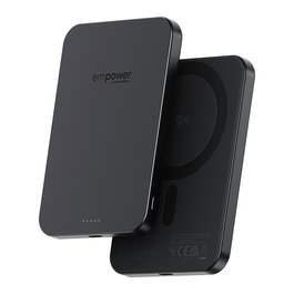 PanzerGlass Power Bank 5000mAh EMPOWER Space Black - Cargador portátil externo, Batería recargable con aluminio reciclado