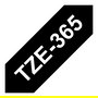 Brother TZe-365 Cinta TZe Laminada Etiquetadora, Blanco sobre Negro, 36 mm de Ancho x 8 m de Largo
