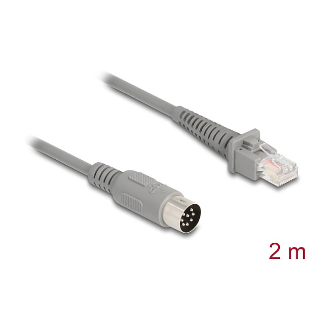 DeLOCK 90167 Cable de red RJ50 a bloque de terminales de 8 pines, 2 m, Gris
