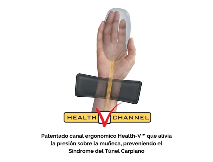 Fellowes Alfombrilla para ratón Health-V negra con reposamuñecas de gel Fellowes Alfombrilla para ratón Health-V negra con reposamuñecas de gel