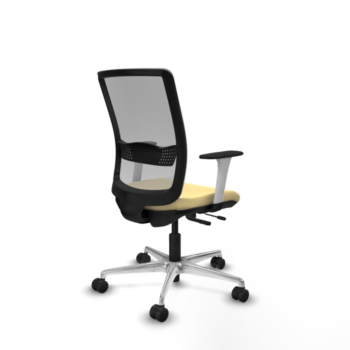 PIQUERAS Y CRESPO Silla de oficina Haches con mecanismo Sincro/Traslack Crema y Gris