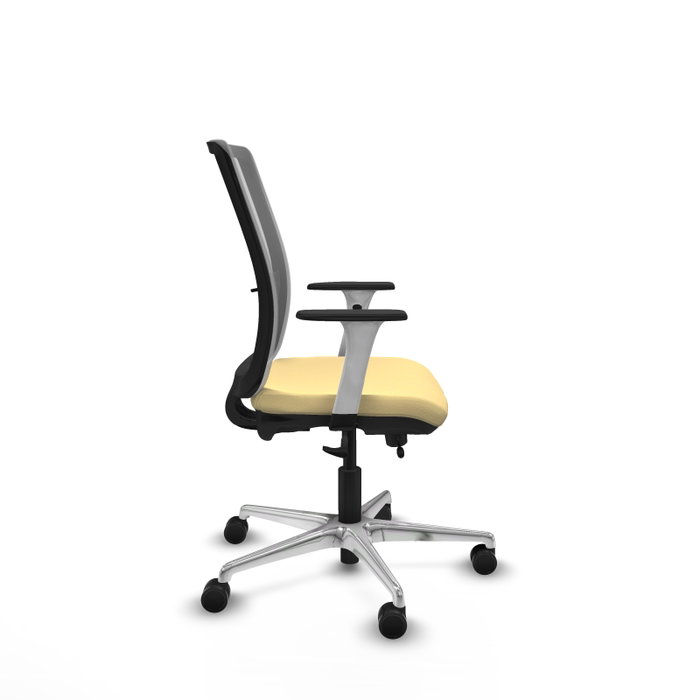PIQUERAS Y CRESPO Silla de oficina Haches con mecanismo Sincro/Traslack Crema y Gris