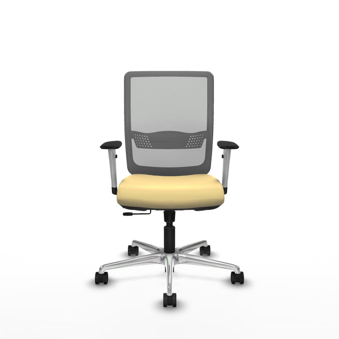 PIQUERAS Y CRESPO Silla de oficina Haches con mecanismo Sincro/Traslack Crema y Gris