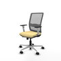 PIQUERAS Y CRESPO Silla de oficina Haches con mecanismo Sincro/Traslack Crema y Gris