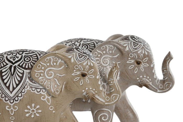 DKD Home Decor Figura de Elefante Colección SIOLA con Detalles Mandala