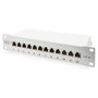 Digitus DN-91612S-EA-G Patch Panel Cat.6A Apantallado 12 Puertos 10, Gris
