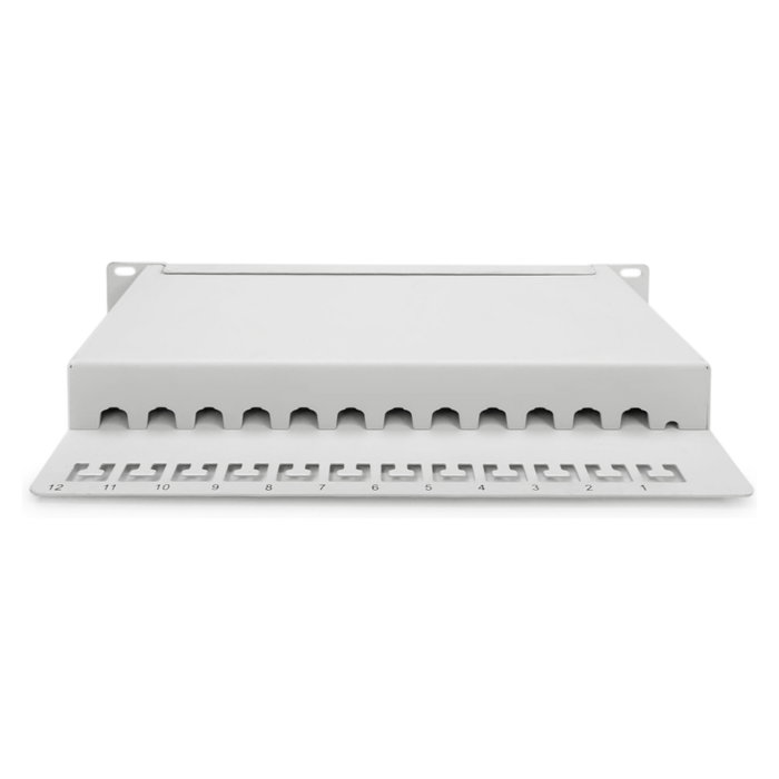 Digitus DN-91612S-EA-G Patch Panel Cat.6A Apantallado 12 Puertos 10, Gris