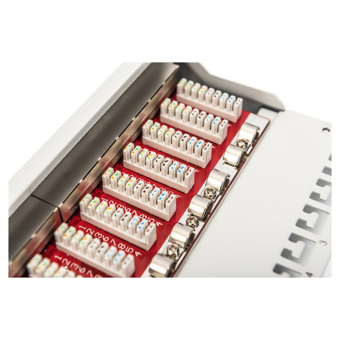 Digitus DN-91612S-EA-G Patch Panel Cat.6A Apantallado 12 Puertos 10, Gris