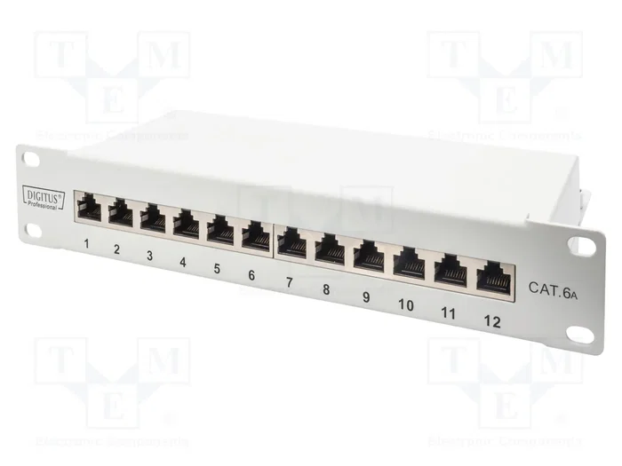 Digitus Patch Panel Cat.6A Apantallado 12 Puertos 10 Pulgadas