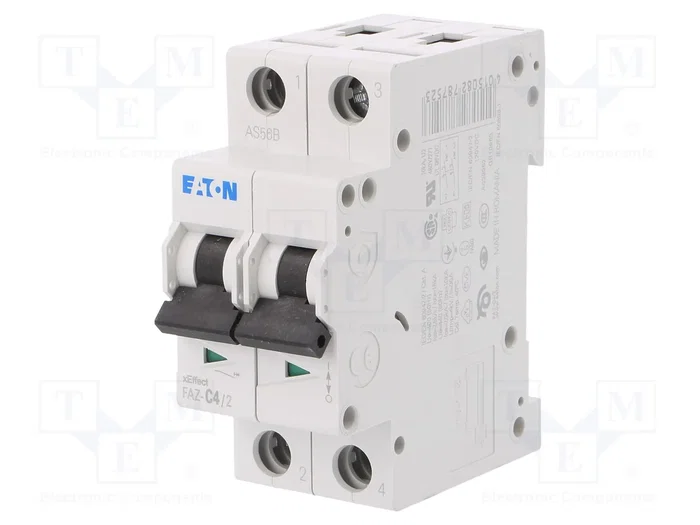 EATON ELECTRIC FAZ-C4/2 Interruptor magnetotérmico 4A 2 polos EATON ELECTRIC FAZ-C4/2 Interruptor magnetotérmico 4A 2 polos