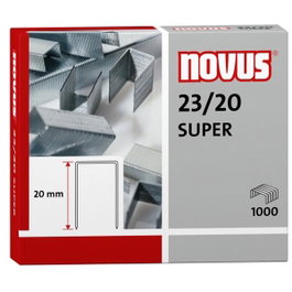 Novus Grapas Galvanizadas 23/20, Caja de 1000 unidades