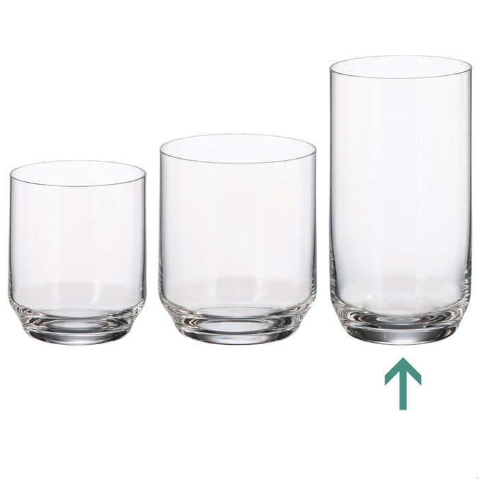 Crystalite Bohemia Vaso Alto Ines-Ara 400 Ml Altura 135 Diametro 70 (6 Unidades) Vidrio Resistente