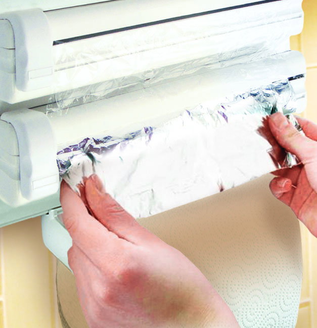 Confortime Dispensador Aluminio-Film-Papel Abs 37,7 cm x 18,3 cm x 6,9 cm (6 Unidades)