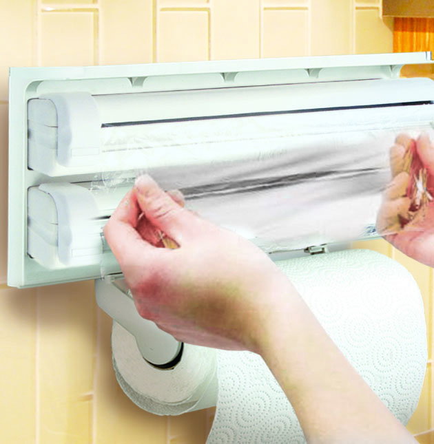 Confortime Dispensador Aluminio-Film-Papel Abs 37,7 cm x 18,3 cm x 6,9 cm (6 Unidades)