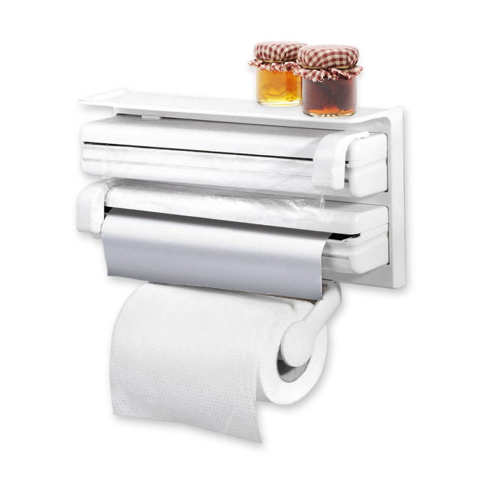 Confortime Dispensador Aluminio-Film-Papel Abs 37,7 cm x 18,3 cm x 6,9 cm (6 Unidades)